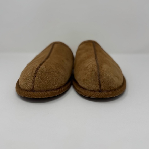 UGG SCUFF Chestnut Suede Wool lined HOUSE Slipper Slides - Picture 4 of 10